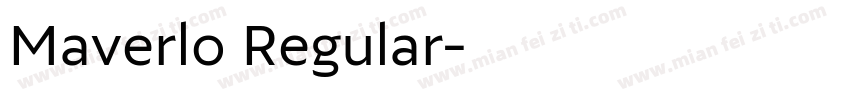 Maverlo Regular字体转换